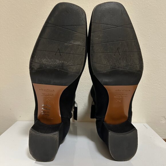 Aquatalia Black Leather Ankle Boots Sz 7.5 - Picture 8 of 8